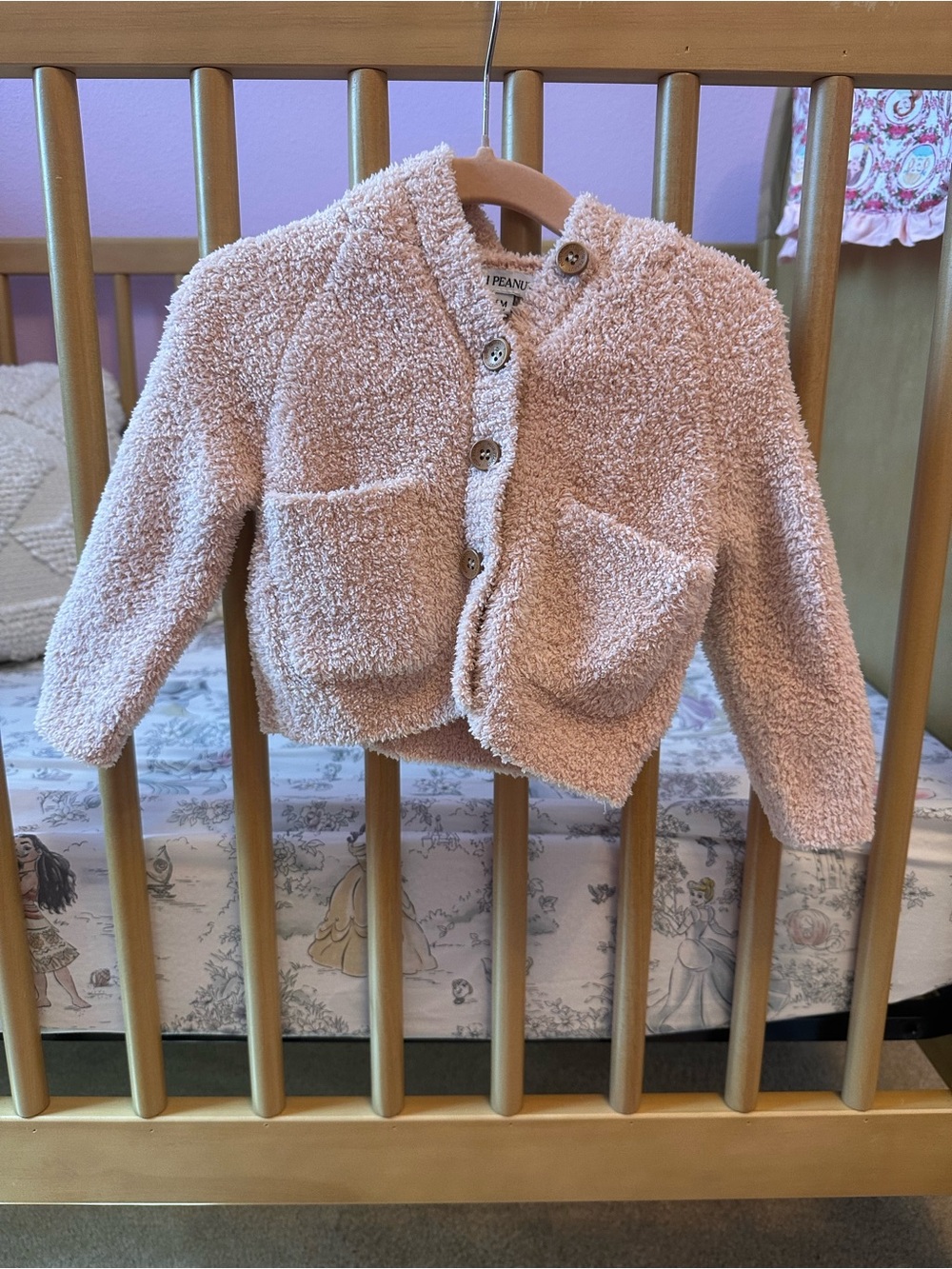 Posh Peanut Cozy Cuddle Pink Button Up Sweater